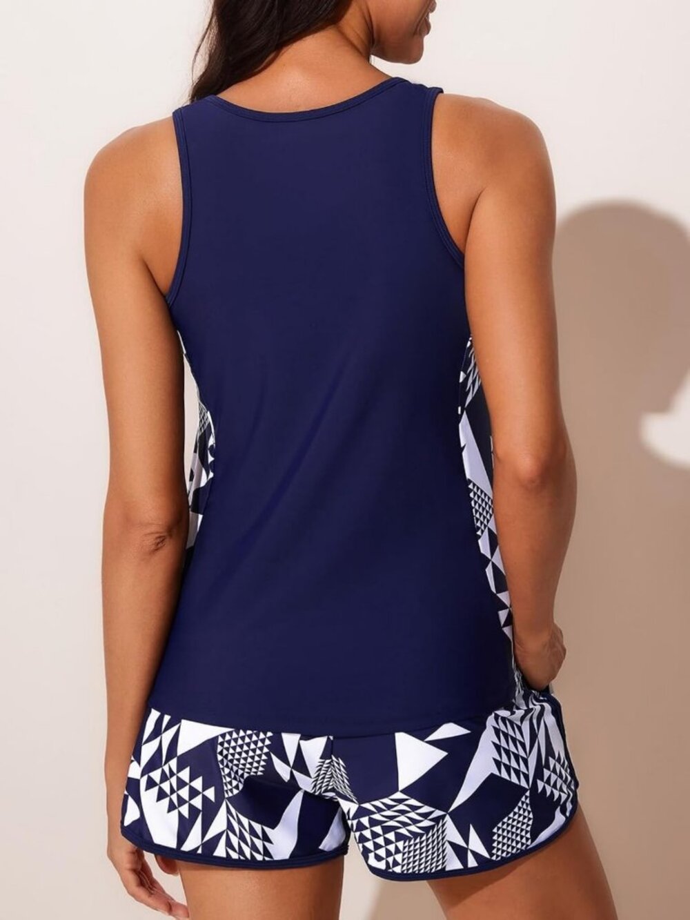 Tummy Control Blouson Tankini Swimsuit for Women - Stylish Summer Swimwear - Picture 2 of 7